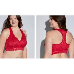 Cosabella Never Say Never Racie Racerback Lace Bralette 3X Mystic Red NWT Italy